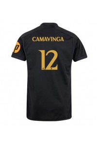 Real Madrid Eduardo Camavinga #12 Jalkapallovaatteet Kolmaspaita 2023-24 Lyhythihainen